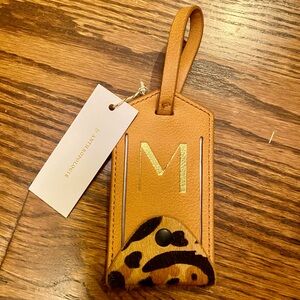 Anthropologie “M” Luggage Tag
